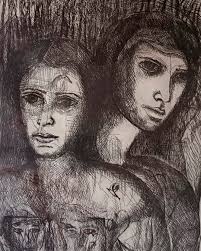 Obra nueva de Toni Guerra disponible a la venta Las hermanas Grabado  aguafuerte 38 x 22 ················ mimimendoza.com ················ #arte  #galeria #galeriadearte #artgallery #artecontemporaneo #artemexicano