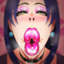 Rule 34 - 1girls :>= Big Lips Bimbo Bimbo Lips Blue Hair Buchukisu Choker  Drool Drooling Earrings Horny Horny Female Hyper Lips Incoming Kiss Kissing  Kissing Viewer Kissy Face Makeup Milf Mouth