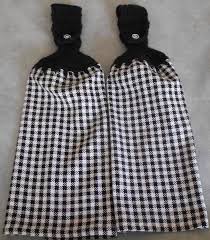 Black And White Checkered Dish Towels Black White Checkered Crochet Top Kitchen Towel Black Crocheted Handle Top Towel Black Granny Hand Towel Black Whi Crochet Handles Crochet Shop Black Crochet