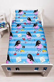 This bed is crafted with little ones in mind and is low to the ground to make it easy for little swashbucklers to get in and out of. George Pig Pirates Junior Toddler Duvet Cover And Pillowcase Set 120cm X 150cm Buy Online In Montenegro At Montenegro Desertcart Com Productid 50151824