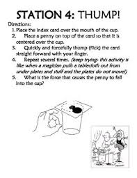 Force And Motion Stations Inquiry Activities For Newton S 1st Law Inertia Force And Motion Inquiry Activities Physical Science Lessons