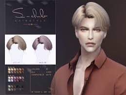 Friendly reminder that i'm still updating individual links for my hair cc to. S Club S Middle Parting Hair For Male