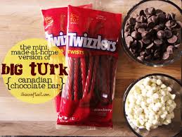 Big turk, a chocolate bar manufactured by nestlé canada, consists of pink turkish delight coated in milk chocolate. Chocolate Covered Licorice Homemade Big Turks Live Craft Eat