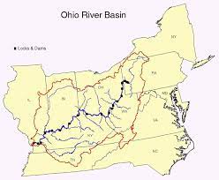 Ohio River Locks And Dams Map The Ohio River Basin