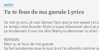 Affaire conclue était diffusée ce samedi 21 mars sur france 2. Tu Te Fous De Ma Gueule Lyrics By Mainy Ce Soir Je Sors