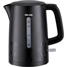 RITE-TEK JUG KETTLE BLACK COLOUR 1.7 LTR 1850W, CONCEALED HEATING ELEMENT | JK360