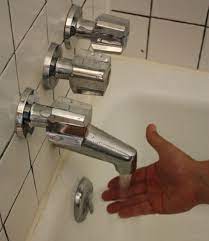 4 repair a leaky three handle tub and shower faucet. 17 Apart Plumber Tim Vs The Hall Tub Replace Bathtub Faucet Replace Tub Faucet Bathtub Faucet
