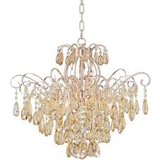 Compatible with all standard dimmer switches; Vienna Full Spectrum Champagne Gold Crystal Chandelier 24 Wide 6 Light Fixture For Dining Room House Foyer Kitchen Entryway Target