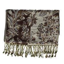 But depending on the cut and fabric of the handy accessory, a scarf can also be utilized in a variety of ways keep some of these tips to tie a scarf or pashmina handy for use as both a winter necessity and forward fashion item for future months. Laura Vita Brown Floral Pashmina Scarf Shawl