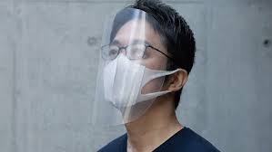 Polycarnoate goggle type face shield face shield glass covers your eyes, nose & mouth through face shield is a protective gear made up of glass or plastic and is worn like a helmet on the head. Tokujin Yoshioka Shares Three Step Template For Emergency Face Shields