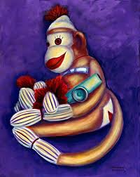Sock Monkey With Kazoo By Shannon Grissom Monkey Art Sock Monkey Monkey
