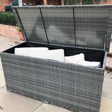 Check spelling or type a new query. Chest Style Cushion Storage Box In Grey Mix Weave Rattan Warehouse Trade Ltd