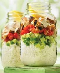 Try Chicken And Rice In A Mason Jar Mason Jar Lunch Mason Jar Meals Meals In A Jar