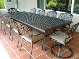 Maybe you would like to learn more about one of these? Elisabeth Cast Aluminum 11pc Outdoor Patio Dining Set With 46 X120 Rectangle Table Series 3000 Antique Bronze Zenpatio