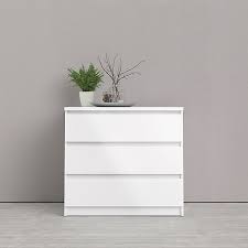See more ideas about drawers, white chest of drawers, white chests. Esla High Gloss White 3 Drawer Chest Of Drawers H 700mm W 770mm D 500mm Diy At B Q