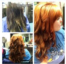 A Before And After Plus Color Formula On Transitioning From A Dark Brown Ombre To A Vibrant Copper Red Using Joico Vero K Pak Brunette Ombre Joico Hair Photo