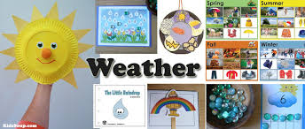 When it comes to learning about the weather, these crafts will make your kiddos wish it was a different season every day! Preschool Weather Activities And Crafts Kidssoup