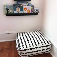 Black And White Pouf Kids Floor Pillow Half Moon Decor Floor Cushion Gift For Kids Play Room Pouf Floor Pillows Kids Floor Cushions Kids Canopy