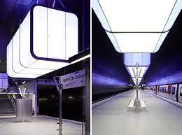 Pfarre Lighting Design Hafencity University Subway Station Hamburg Lighting Design Modern Architecture Design Subway
