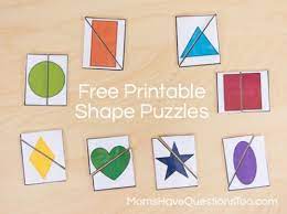 Crossword puzzles are for everyone. 2 Part Shape Puzzles Moms Have Questions Too