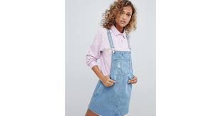 Where to buy robe salopette? Robe Salopette Classique Jean Pull Bear En Coloris Bleu Lyst