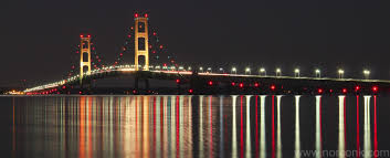 Bush led the walk in 1992. Mackinac Bridge At Night The Norconk