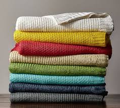 Perry Knit Throw Blanket Pottery Barn