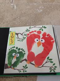 Owl Footprint Art Could Be Something The Owls Class Makes For Craft One Day To Frame And Ha Baby Fussabdruck Kunst Basteln Fur Kindergartner Handabdruck Kunst