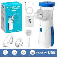 Mesh Portable Nebulizer Machine with Mask for Kids & Adults | Rechargeable  Mini Inhaler Nebulizer |