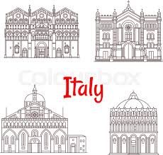 Think europe's museums , churches, and other landmarks whose replicas live on in souvenir. Italy Landmark Buildings And Italian Stock Vector Colourbox