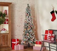 Bethlehem Lights 7 Slim Flocked Downswept Decorator Tree Deck The Halls And The Foyer Dining Ro Bethlehem Lights Slim Christmas Tree Christmas Tree Storage