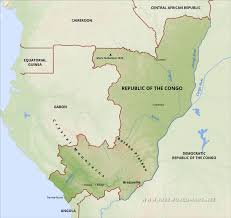 Who afro staff appartments map. Congo Physical Map
