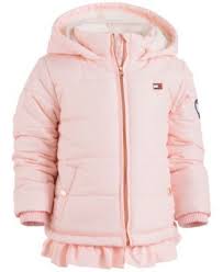 Tommy Hilfiger Hooded Ruffled Hem Puffer Coat Toddler Girls 2t 5t Macys Com Puffer Coat Tommy Hilfiger Kids Jacket