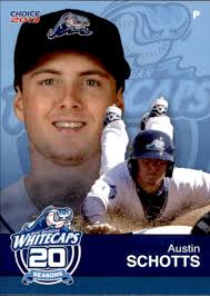 2013 West Michigan Whitecaps Choice 19 Austin Schotts Frisco Texas Baseball  Card