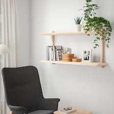 Lisabo Wall Shelf Combination Ash Veneer 46 1 2x11 3 4x11 3 4 Ikea In 2021 Wall Shelves Ikea Wall Shelves Shelves