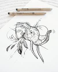 Elephant Small Tattoo Design Hand Drawing For Animal Lovers Etsy In 2021 Elephant Tattoo Design Mandala Elephant Tattoo Elephant Tattoos