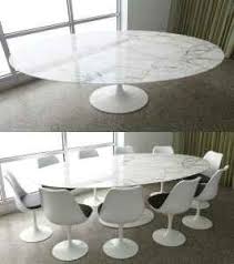Reproduction Sits 10 Saarinen Large Dining Table Marble Carrera Oval Bauhaus Uk Oval Dining Room Table Oval Table Dining Saarinen Oval Dining Table