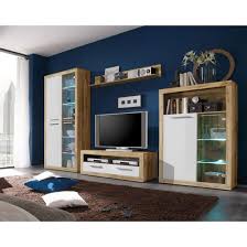 Wohnwand Ibiza Wildeiche Weiss Glanz Ca 304 X 194 X 48 Cm Mobel Boss