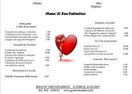 Guardate anche i suggerimenti per apparecchiare la tavola per due e come organizzare una serata romantica. Menu Di San Valentino Gastronomia Coi