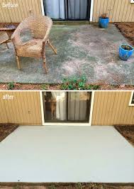 How To Make Your Patio Look New Again For Less Than 100 Cleaning Concrete Patios Painted Patio Concrete Patio Makeover
