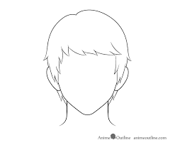 Collections of anime male curly hair cute hairstyles for. How To Draw Anime Male Hair Step By Step Animeoutline