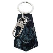Watches auction, jewellery auction, art auction Louis Vuitton Chapman Brothers Blue Printed Canvas Silver Tone Key Holder Keychain Louis Vuitton Tlc