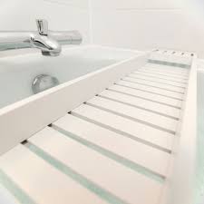 Bath caddy, bath shelf, valentine gift, wedding gift, bath plank, bath board, bath tray, book, ipad, wine, birthday gift, pamper, spa. Wooden Bath Rack White Grid Bath Caddy Wooden Bath Tray The Bath Rack