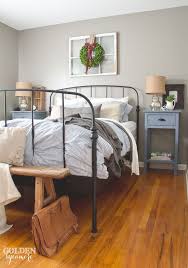 Black Iron Ikea Bed Frame In Rustic Cottage Bedroom5 Jpg 550 782 Ikea Bed Frames Home Decor Bedroom Ikea Bed