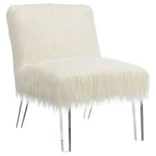 Coaster Accent Seating Faux Sheepskin Chair With Acrylic Legs Value City Furniture Upholstered Chairs