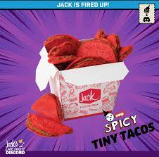 A list of items on the jack in the box menu. New Spicy Mini Tacos Coming To Jack In The Box Starting August 9 2021 Brand Eating