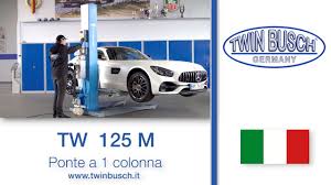 Ponte sollevatore per auto omcn modello 199/n anno 1997 con portata 3000 kg, alimentazione 380volt. Tw 125 M Ponte A 1 Colonna Di Twin Busch Youtube