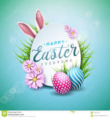 Hier findet ihr einige druckvorlagen für hasengesichter und wenn die hasenohren etwas stabiler sein sollen, könnt ihr festeres papier zum drucken nehmen oder ihr. Vektor Illustration Glucklichen Ostern Feiertags Mit Gemaltem Ei Den Hasenohren Und Blume Auf Glanzendem Blauem Hintergrund Vektor Abbildung Illustration Von Vektor Gemaltem 110517524