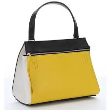 Black And Yellow Totes Celine Yellow And Black Calfskin Edge Top Handle Bag 2 250 Liked On Polyvore Featuring Bags Handbags Yellow Tote Bag Black Tote Purse Zipper Tote Bag