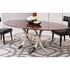 Global Views Santos Oval Dining Table W Stainless Steel Base Oval Table Dining Dining Table Dining Room Table